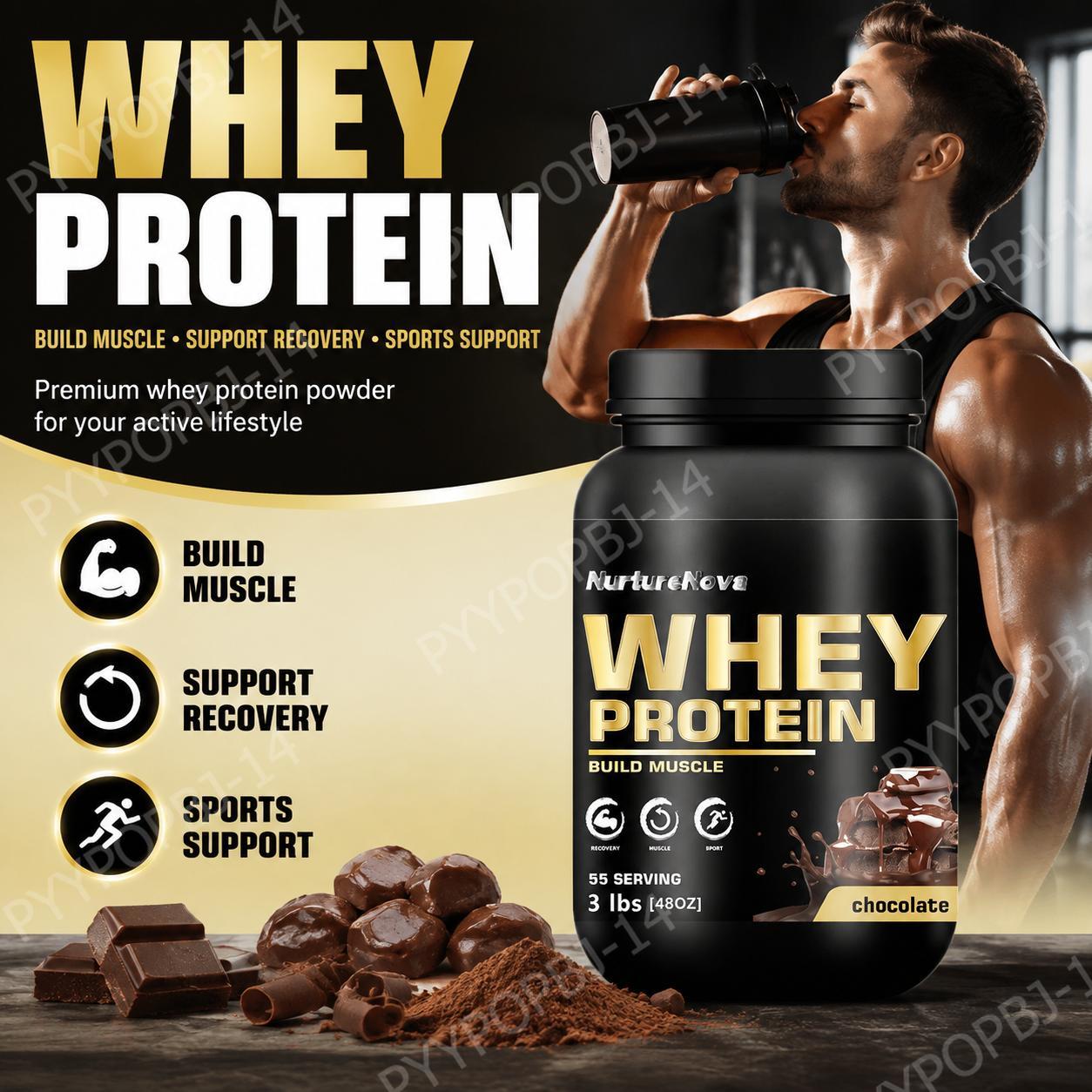 Fitness Nutrition Protein - NurtureNova Chocolate Whey Protein Powder 30g