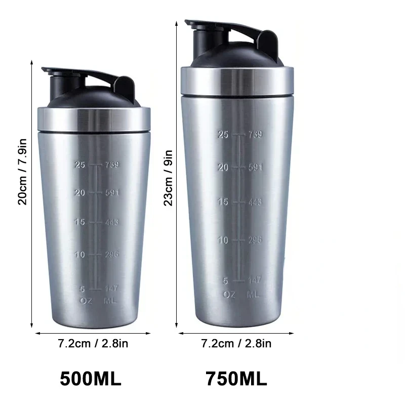 Stainless Steel Protein Shaker - Fitness Nutrition Protein ulasan dan harga