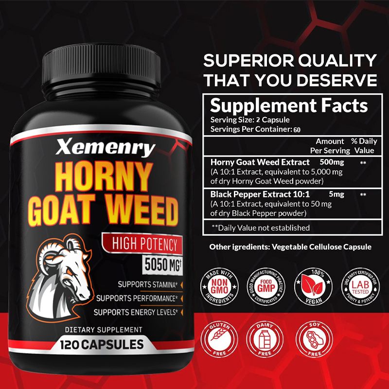 Men's Horny Goat Weed Capsules - Pre Workout Supplement ulasan dan harga