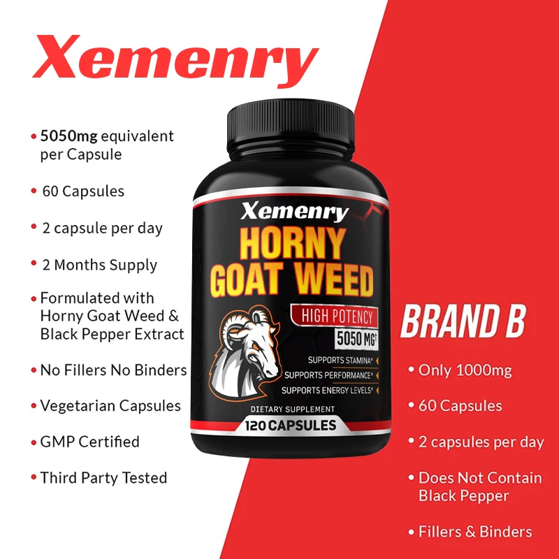 Men's Horny Goat Weed Capsules - Pre Workout Supplement ulasan dan harga