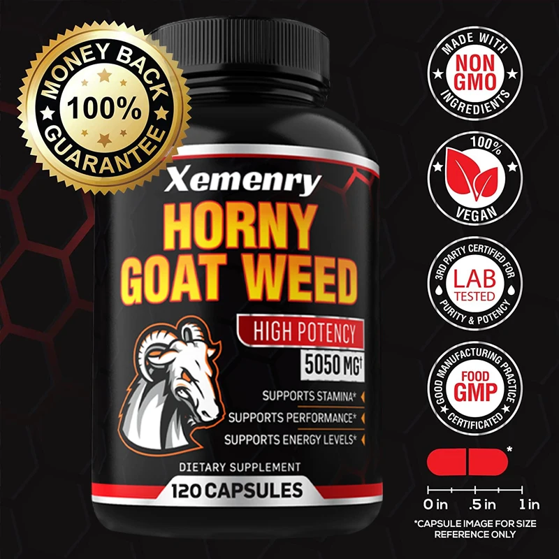 Men's Horny Goat Weed Capsules - Pre Workout Supplement ulasan dan harga