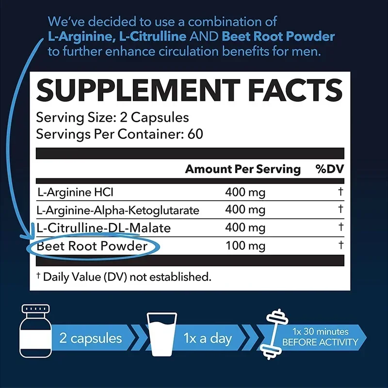 L-Arginine - Nitric Oxide Supp - Pre Workout Supplement ulasan dan harga