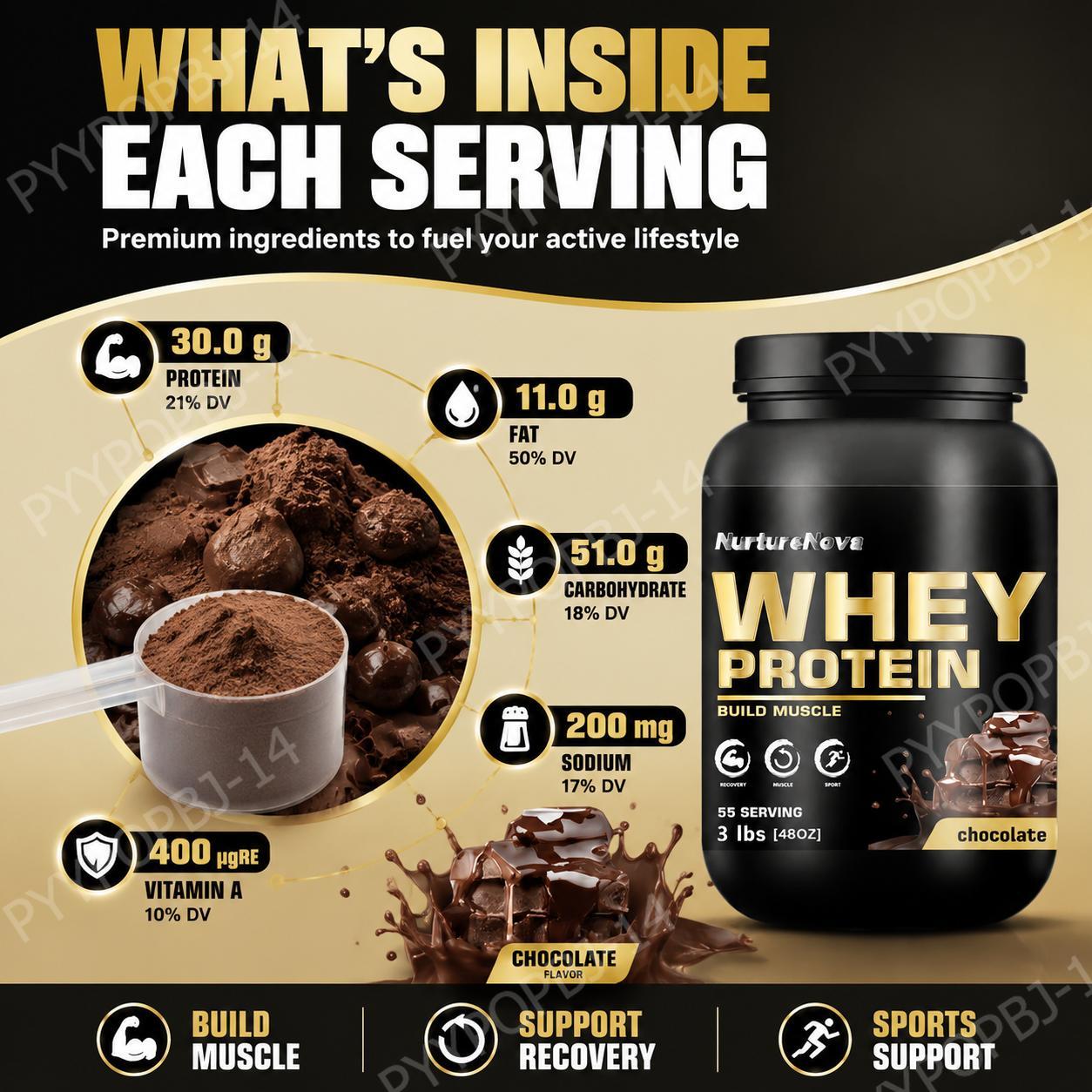 NurtureNova Chocolate Whey Pro - Fitness Nutrition Protein ulasan dan harga