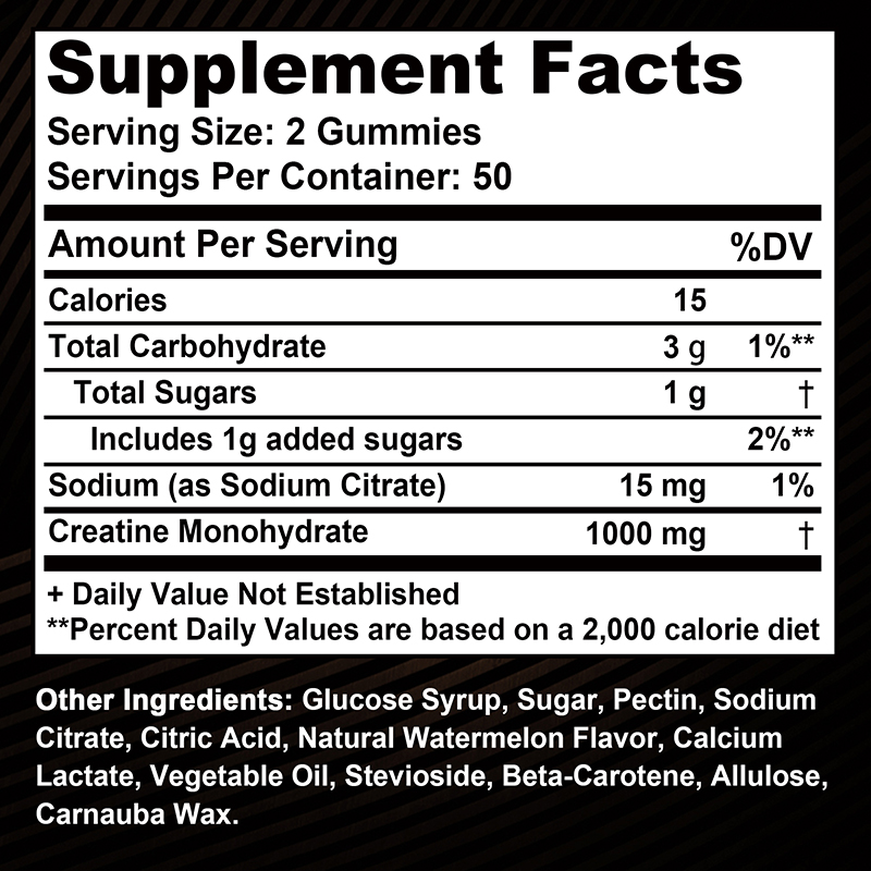 Creatine Monohydrate Gummies - - Pre Workout Supplement ulasan dan harga