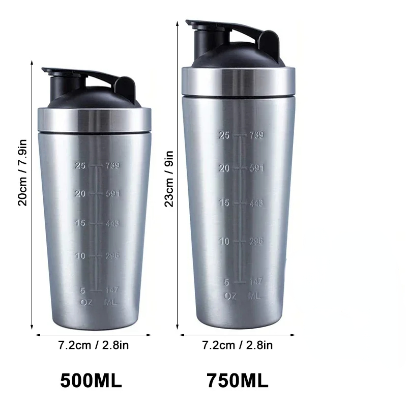 Stainless Steel Protein Shaker - Fitness Nutrition Protein ulasan dan harga