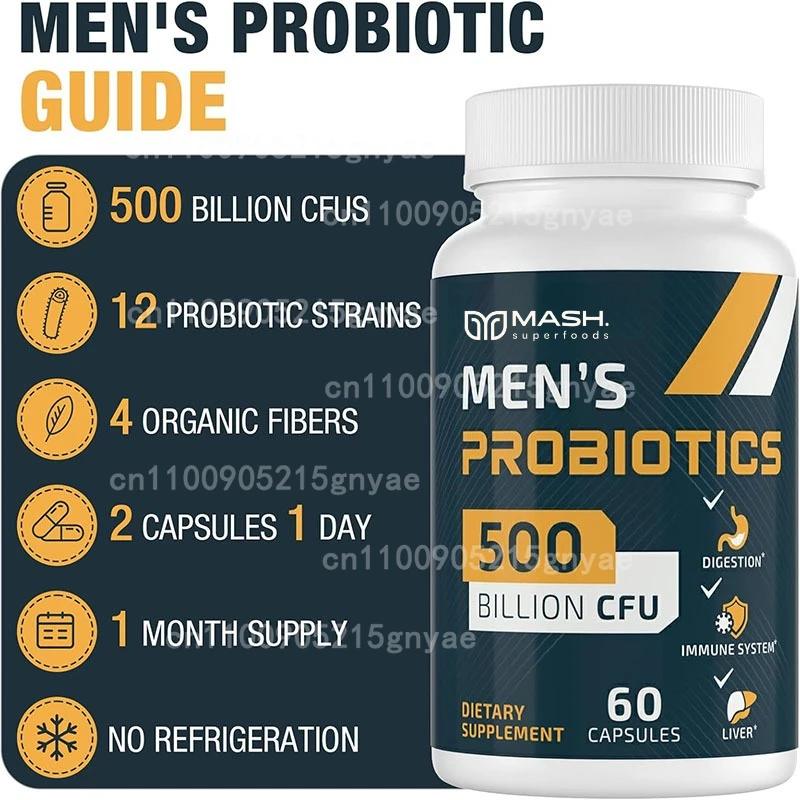60 Capsules Male Probiotics 50 - Probiotic 60 Billion ulasan dan harga