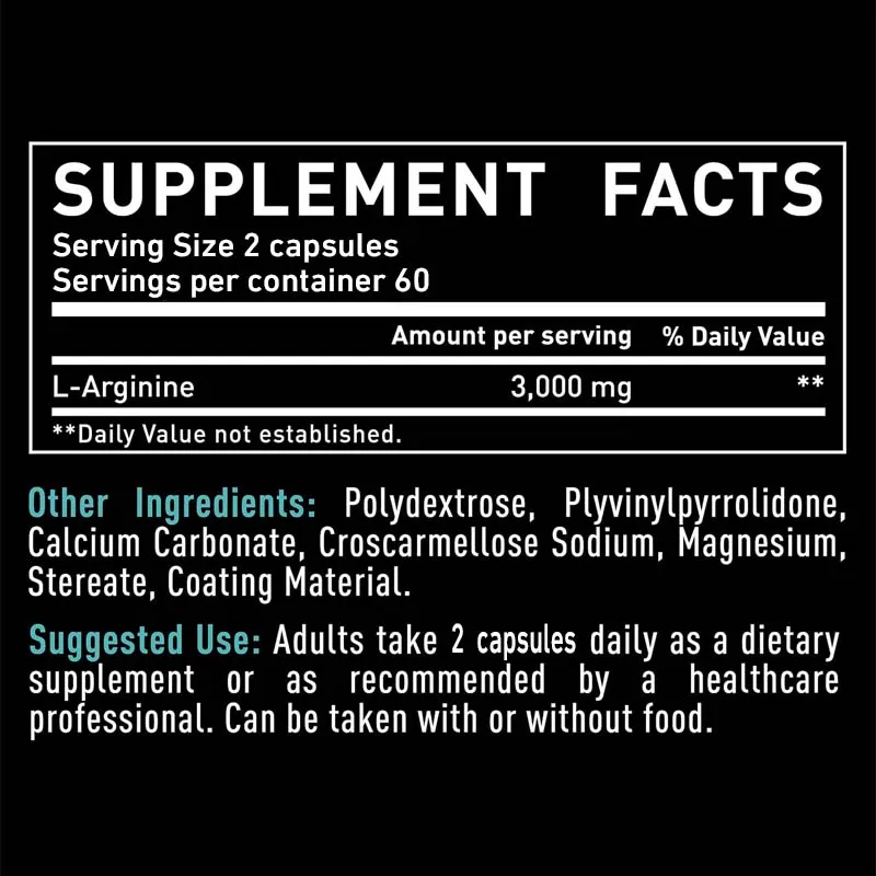 L-Arginine 3000mg - for Energy - Pre Workout Supplement ulasan dan harga