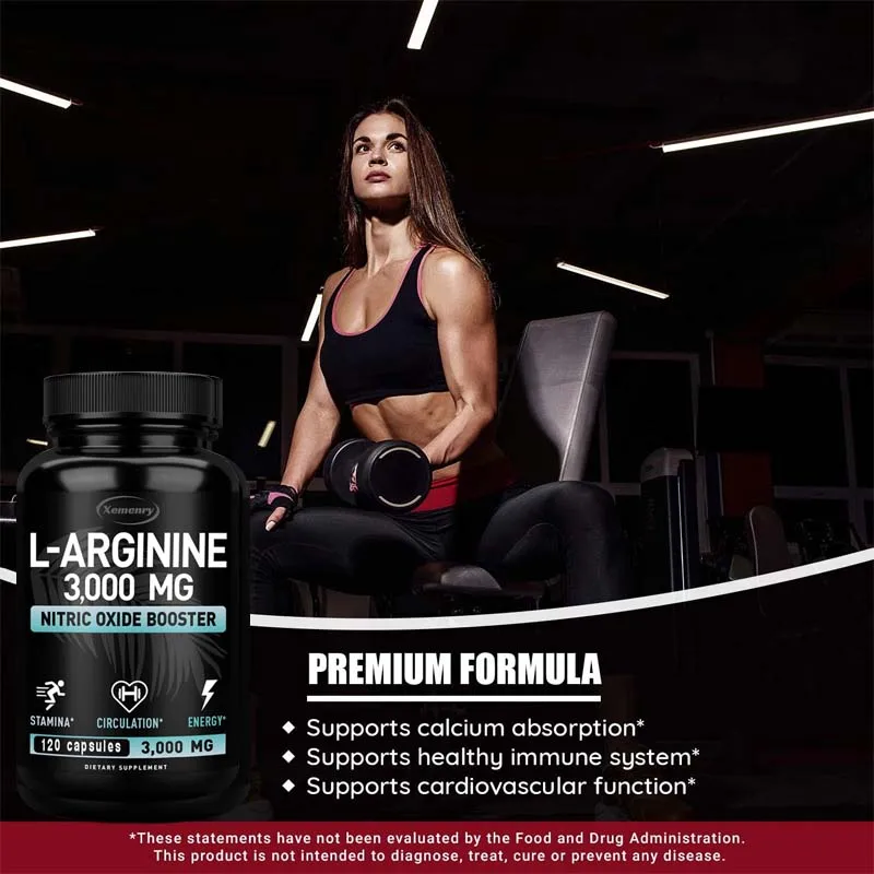 L-Arginine 3000mg - for Energy - Pre Workout Supplement ulasan dan harga